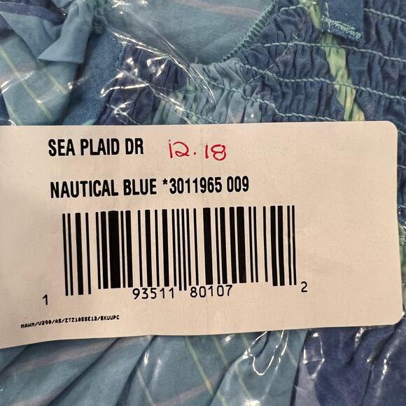 NWT Gymboree Blue Allover Plaid Cotton Poplin Smocked Dress - Picture 6 of 10